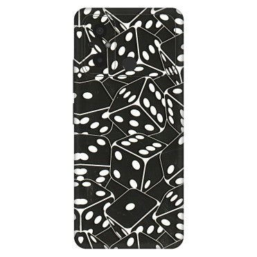 POCO Phone Skins (All Models) - Big Black Dices - 3D Embossed Finish (L-106) Poco C55