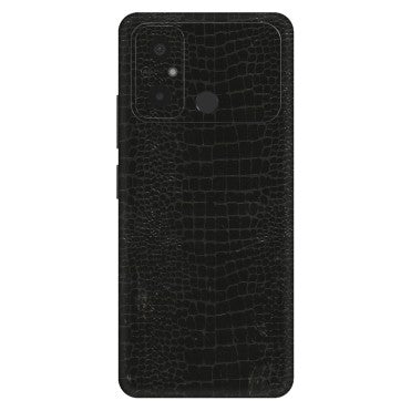 POCO Phone Skins (All Models) - Snake Leather Black - 3D Embossed Finish (L-107) Poco C55