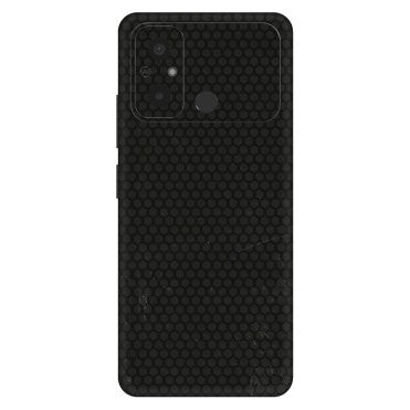 POCO Phone Skins (All Models) - Black honeycomb - 3D Embossed Finish (L-114) Poco C55