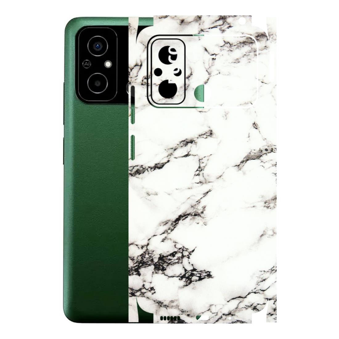 POCO Phone Skins (All Models) - Black and White Marble Texture - 3D Embossed Finish (L-124) Poco C55