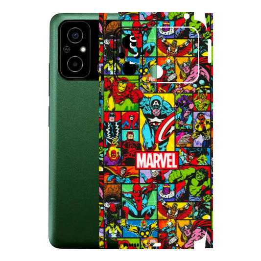 POCO Phone Skins (All Models) - MARVELOUS Comic Characters - 3D Embossed Finish (L-129) Poco C55