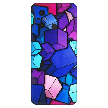 POCO Phone Skins (All Models) - Cube Doodle - 3D Embossed Finish (L-141) Poco C55