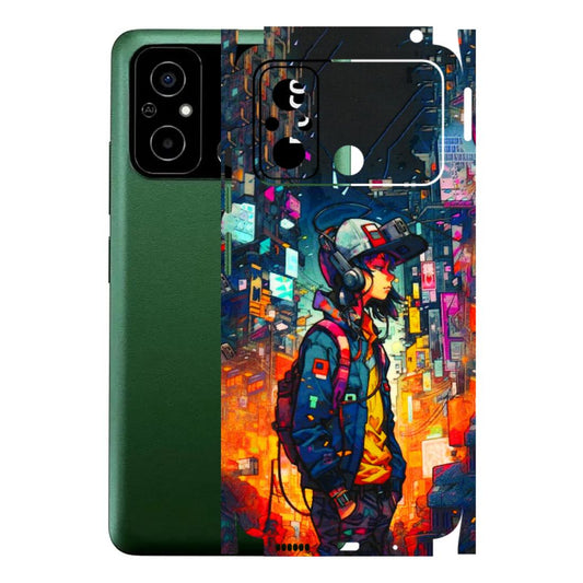 POCO Phone Skins (All Models) - Street Anime Guy - 3D Embossed Finish (L-158) Poco C55