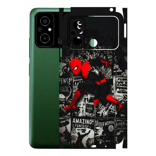 POCO Phone Skins (All Models) - SpiderMan New - 3D Embossed Finish (L-162) Poco C55
