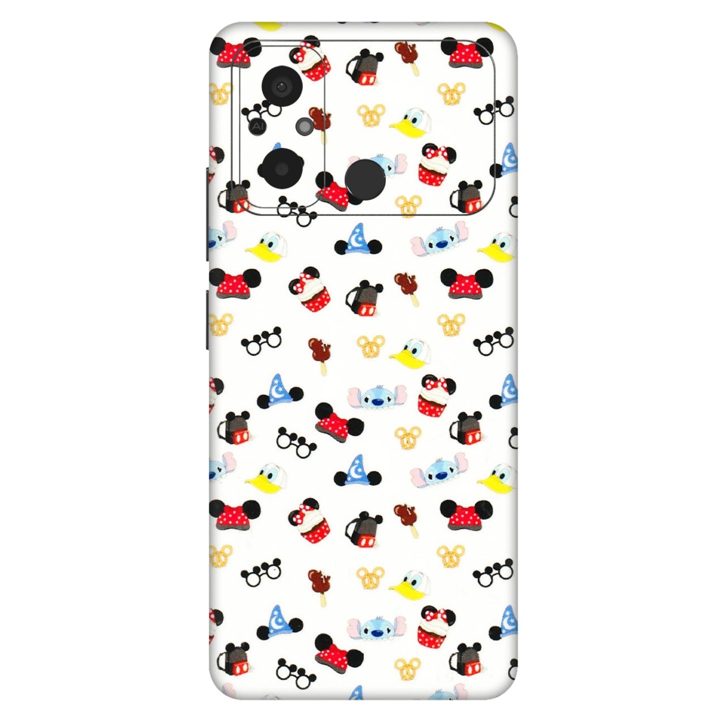 POCO Phone Skins (All Models) - Minnie Mouse & Donald Doodles s - 3D Embossed Finish (L-194) Poco C55