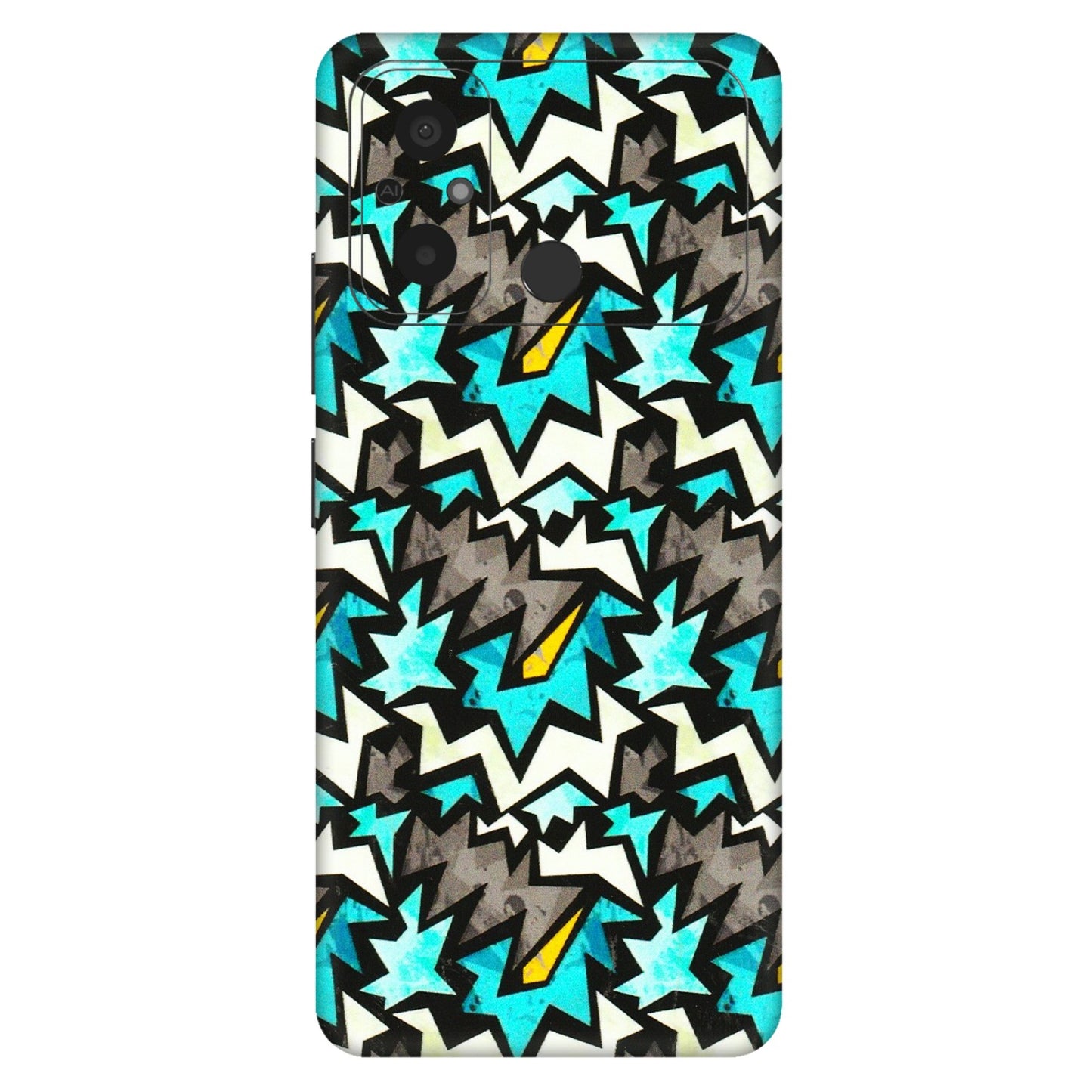 POCO Phone Skins (All Models) - Funky Zig Zag - 3D Embossed Finish (L-223) Poco C55