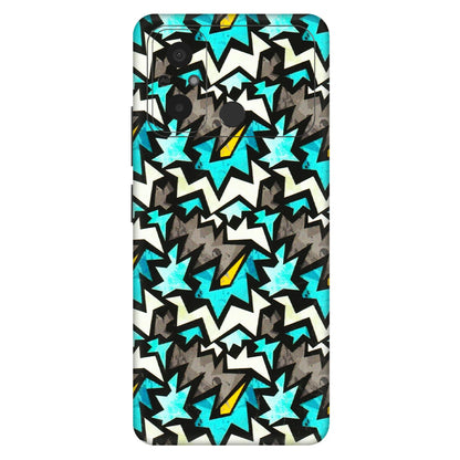 POCO Phone Skins (All Models) - Funky Zig Zag - 3D Embossed Finish (L-223) Poco C55