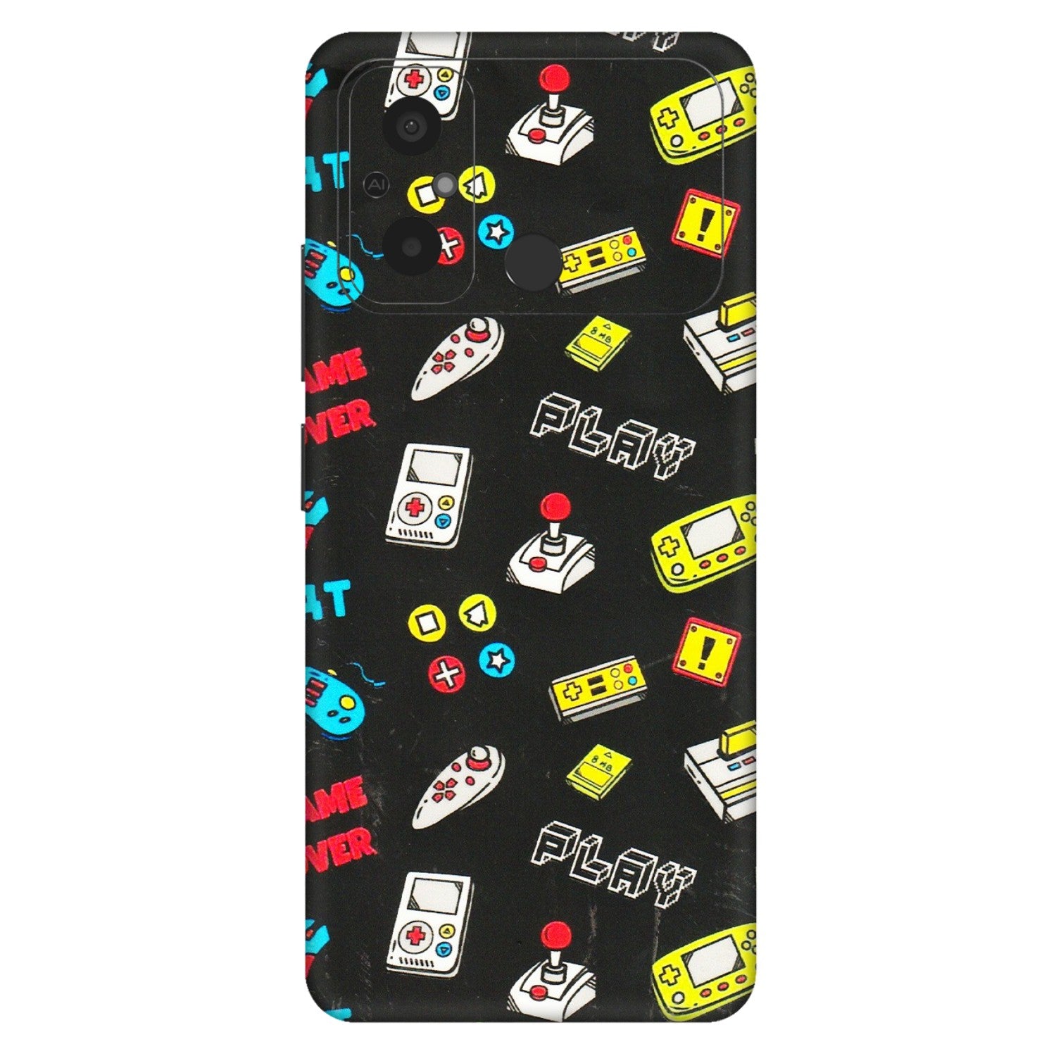 POCO Phone Skins (All Models) - Gaming Doodles - 3D Embossed Finish (L-224) Poco C55