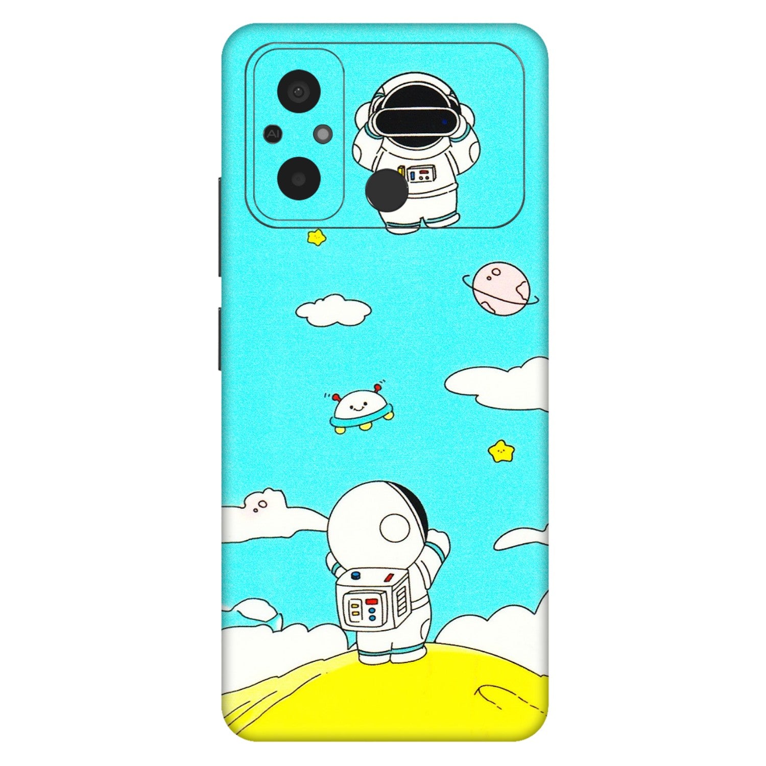 POCO Phone Skins (All Models) - Blue Skies Astro Float - 3D Embossed Finish (L-230) Poco C55