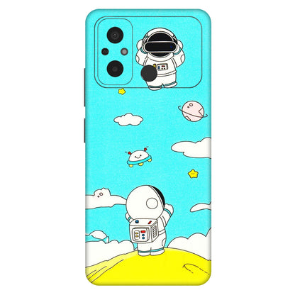 POCO Phone Skins (All Models) - Blue Skies Astro Float - 3D Embossed Finish (L-230) Poco C55