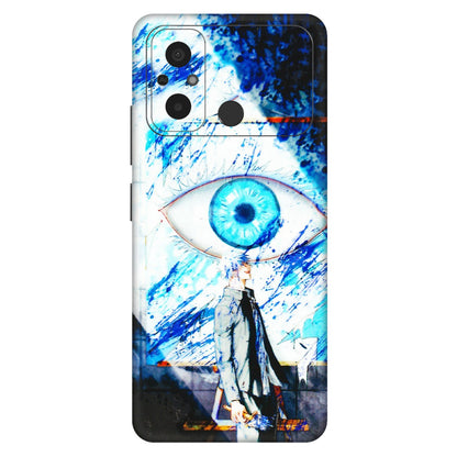 POCO Phone Skins (All Models) - Gojo Satoru evil eye - 3D Embossed Finish (L-239) Poco C55