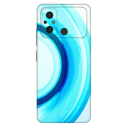 POCO Phone Skins (All Models) - The Blue Curve - 3D Embossed Finish (L-244) Poco C55