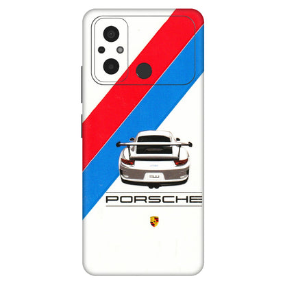 POCO Phone Skins (All Models) - Porche Car Sober Logo - 3D Embossed Finish (L-248) Poco C55