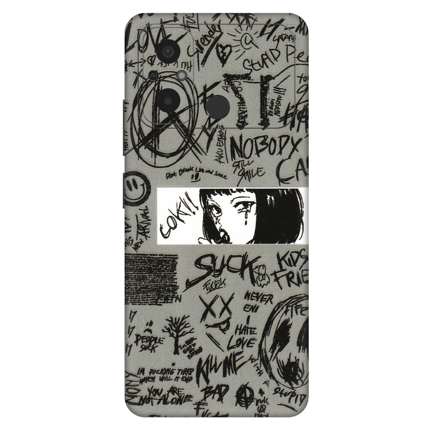 POCO Phone Skins (All Models) - Never Have Love Anime - 3D Embossed Finish (L-260) Poco C55