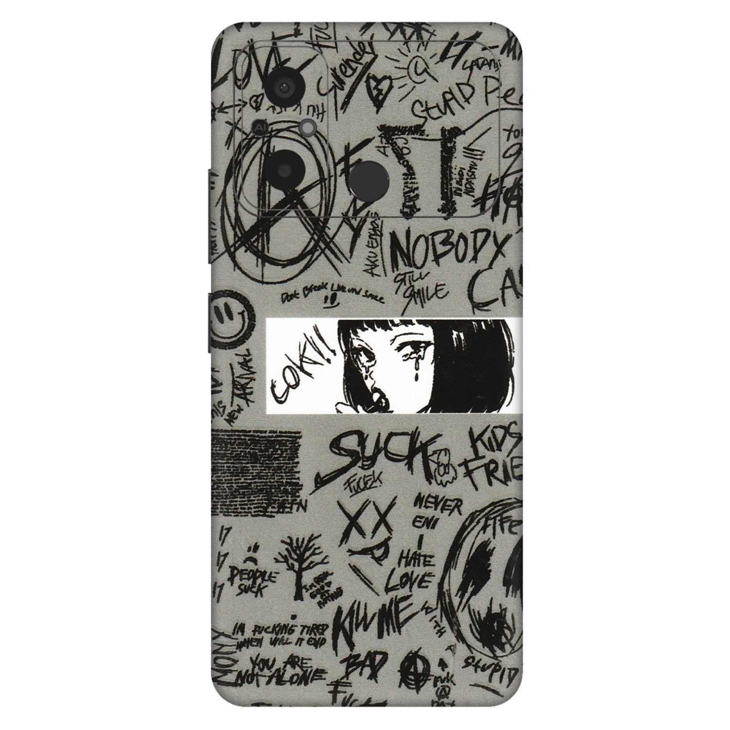 POCO Phone Skins (All Models) - Never Have Love Anime - 3D Embossed Finish (L-260) Poco C55