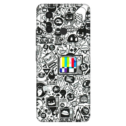 POCO Phone Skins (All Models) - Doodles Positive Art - 3D Embossed Finish (L-263) Poco C55