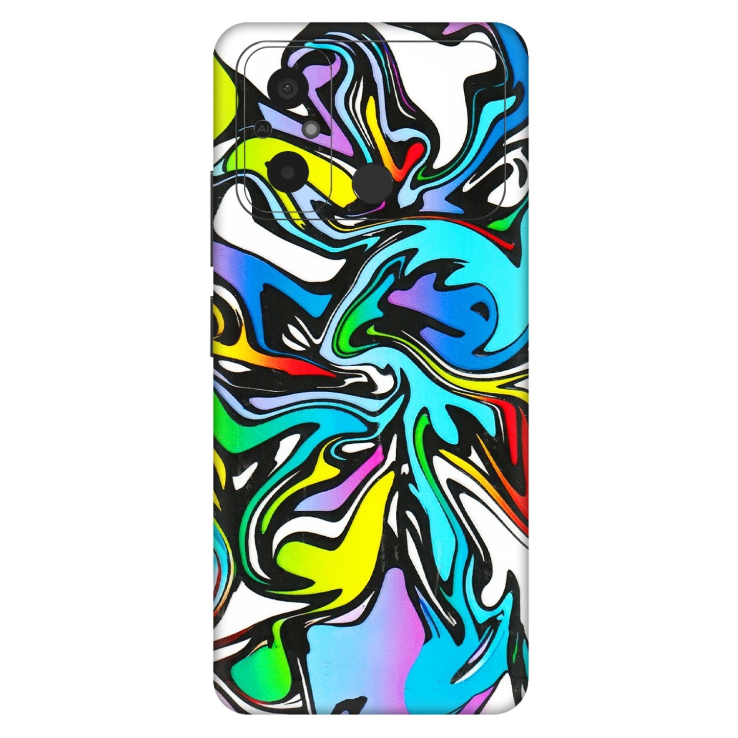 POCO Phone Skins (All Models) - Abstract Colour Paints - 3D Embossed Finish (L-271) Poco C55