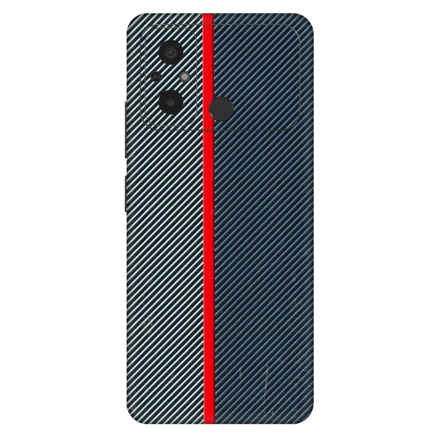 POCO Phone Skins (All Models) - Blue Sober Lines - 3D Embossed Finish (L-305) Poco C55