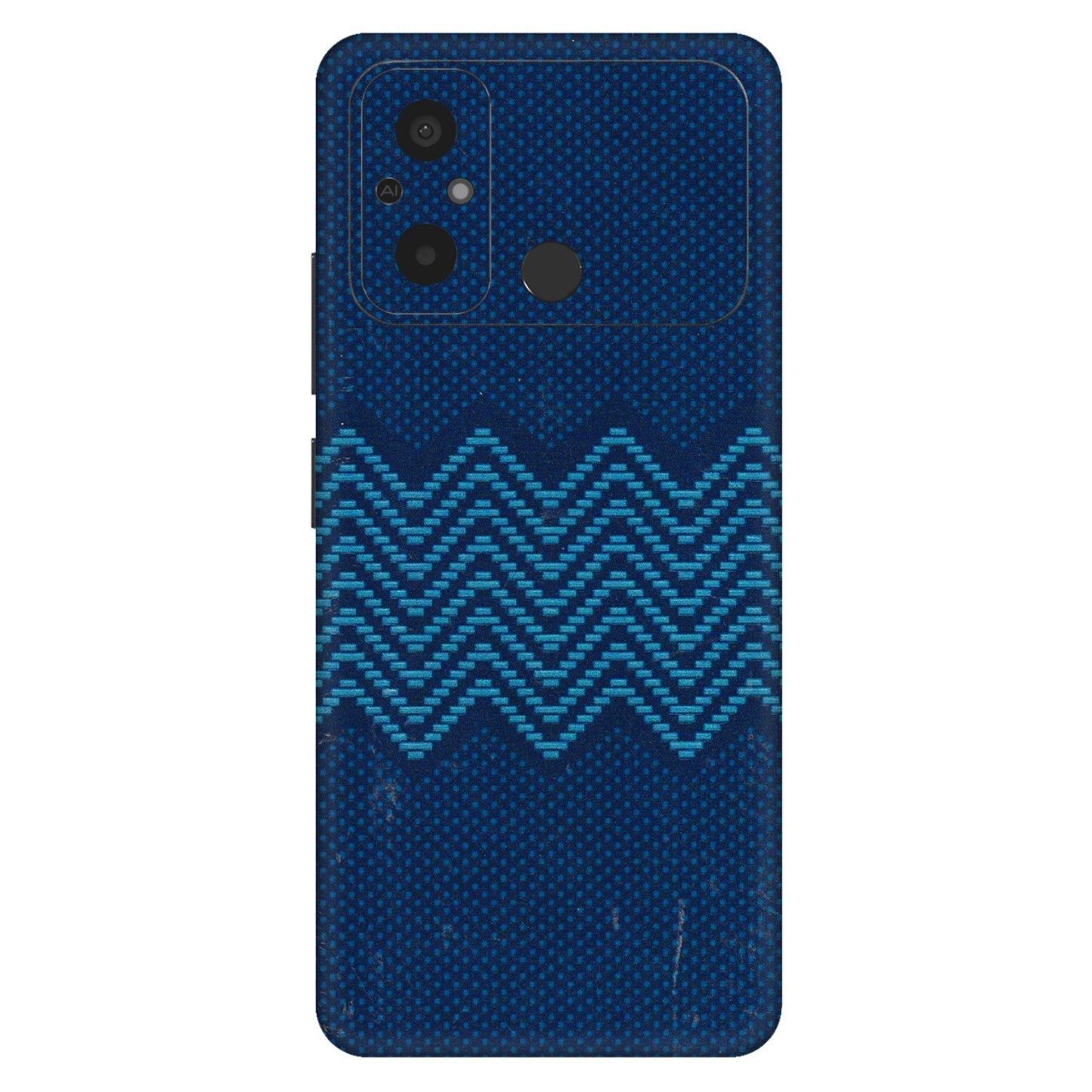 POCO Phone Skins (All Models) - Blue Sober Waves - 3D Embossed Finish (L-306) Poco C55