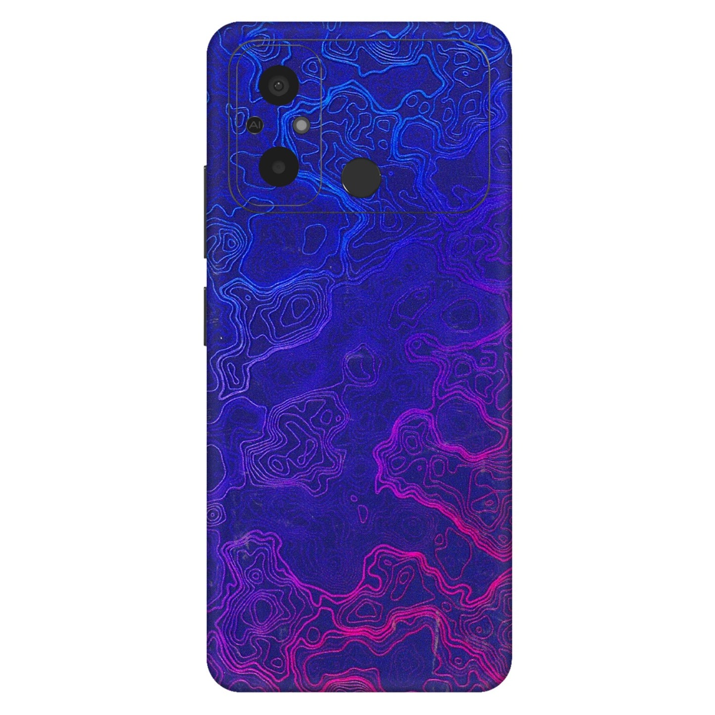 POCO Phone Skins (All Models) - Purple Ripples Swirl - 3D Embossed Finish (L-314) Poco C55