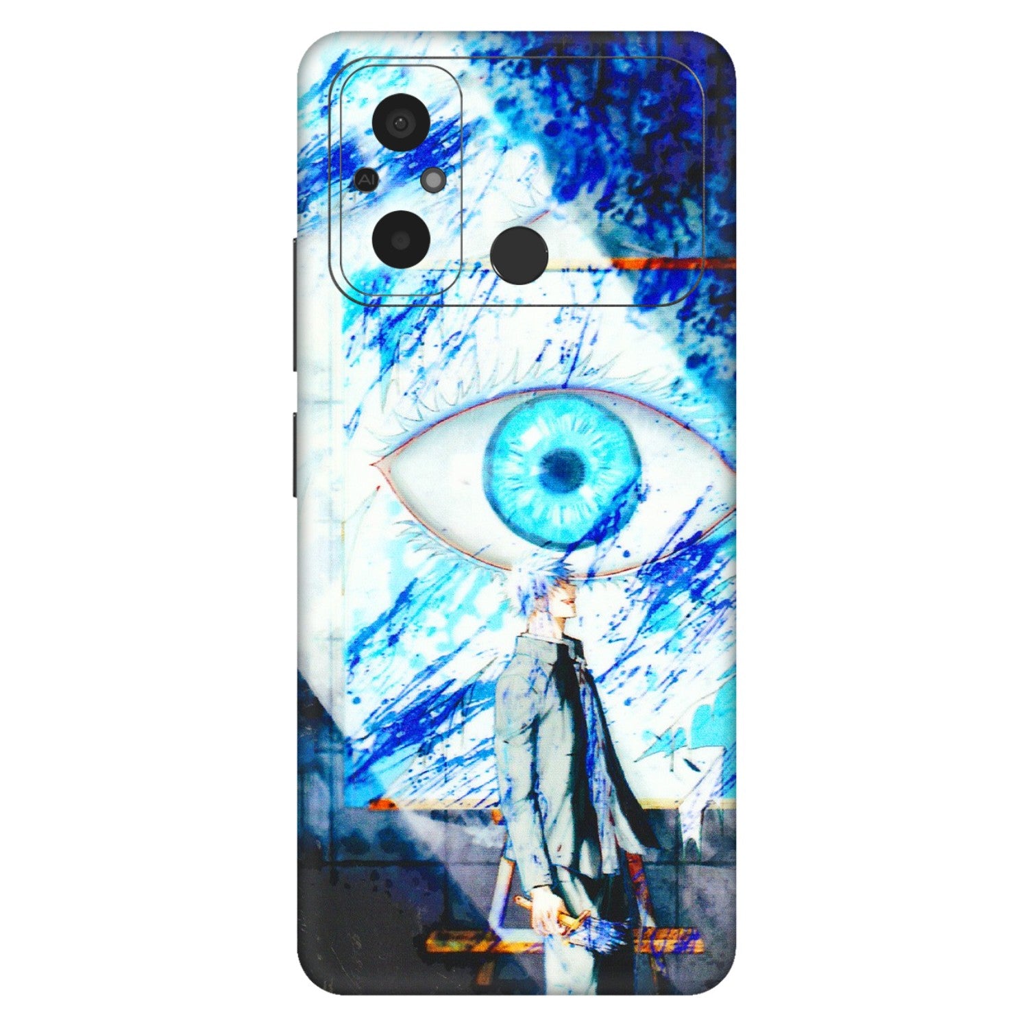 POCO Phone Skins (All Models) - Anime Sea Blue Eye - 3D Embossed Finish (L-318) Poco C55