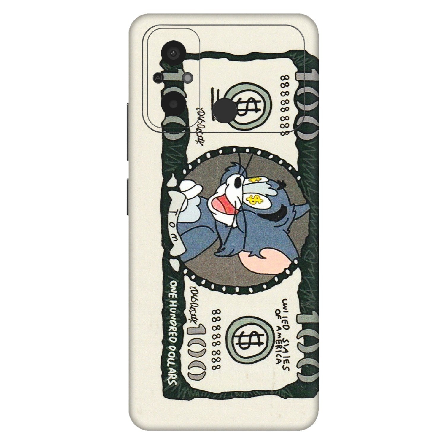 POCO Phone Skins (All Models) - Tom Hundred Dollar - 3D Embossed Finish (L-324) Poco C55