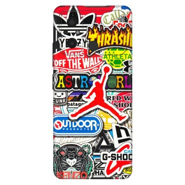 POCO Phone Skins (All Models) - Multi Brands Sticker Graffiti - 3D Embossed Finish (L-37) Poco C55