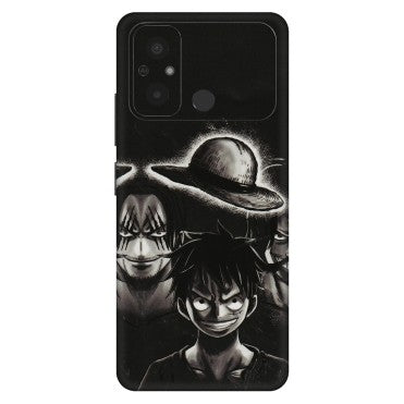 POCO Phone Skins (All Models) - Black Luffy Hat - 3D Embossed Finish (L-57) Poco C55
