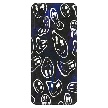 POCO Phone Skins (All Models) - Distorted Smileys - 3D Embossed Finish (L-92) Poco C55