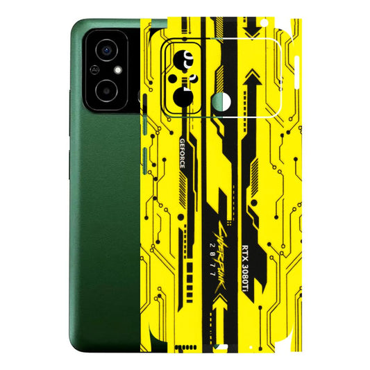 POCO Phone Skins (All Models) - Yellow Cyberpunk - 3D Embossed Finish (L-93) Poco C55