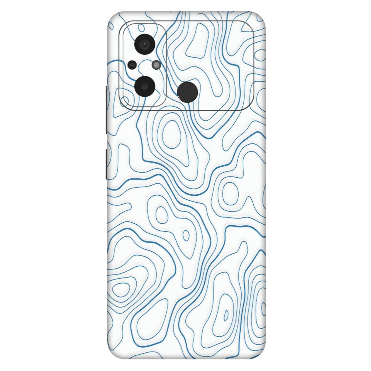 POCO Phone Skins (All Models) - Blue And White Swirls - Matte Finish (M-139) Poco C55