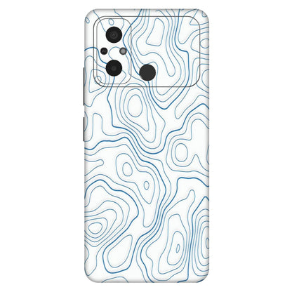 POCO Phone Skins (All Models) - Blue And White Swirls - Matte Finish (M-139) Poco C55