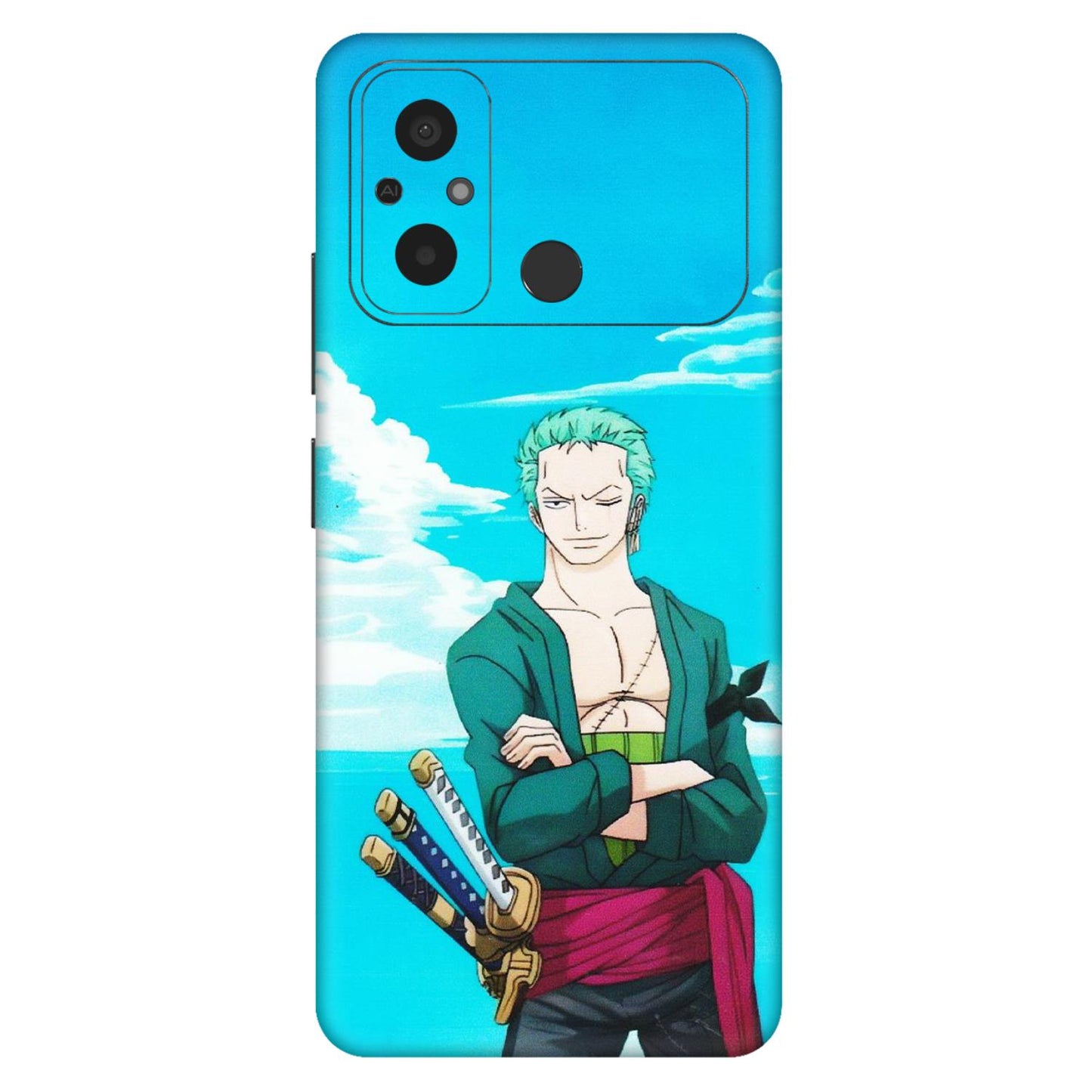 POCO Phone Skins (All Models) - Cool Swordman Zoro Anime - Matte Finish (M-143) Poco C55