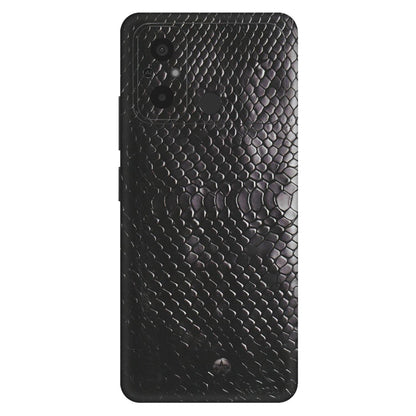 POCO Phone Skins (All Models) - Black Snack Leather - Matte Finish (M-147) Poco C55