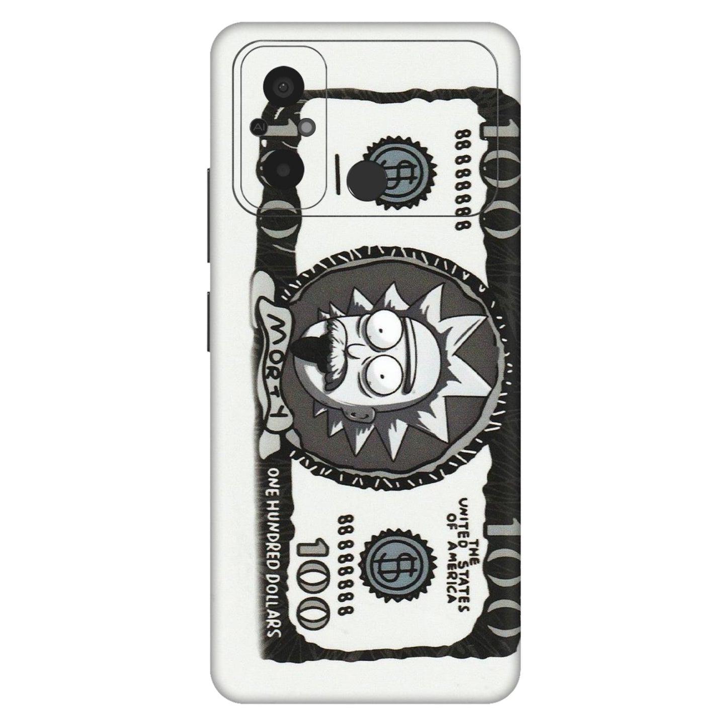 POCO Phone Skins (All Models) - Rick And Morty Hundred Dollar Anime - Matte Finish (M-161) Poco C55