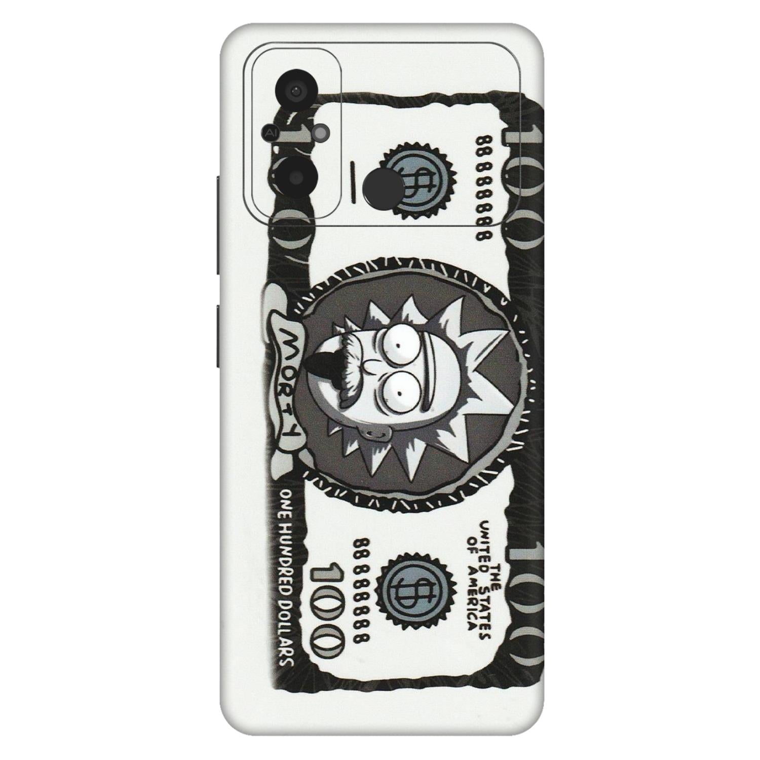 POCO Phone Skins (All Models) - Rick And Morty Hundred Dollar Anime - Matte Finish (M-161) Poco C55