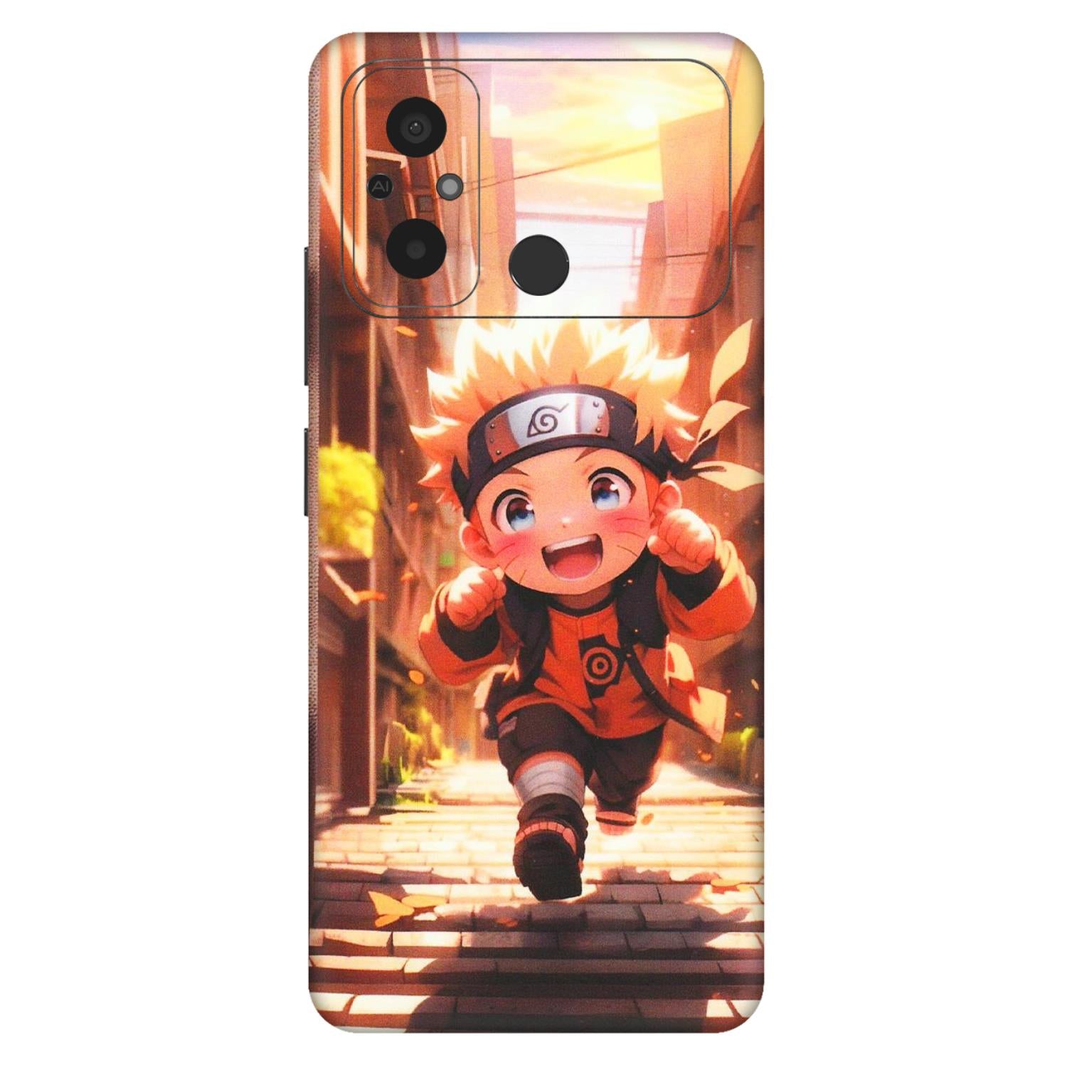 POCO Phone Skins (All Models) - Naruto Cute Toon Running - Matte Finish (M-04) Poco C55