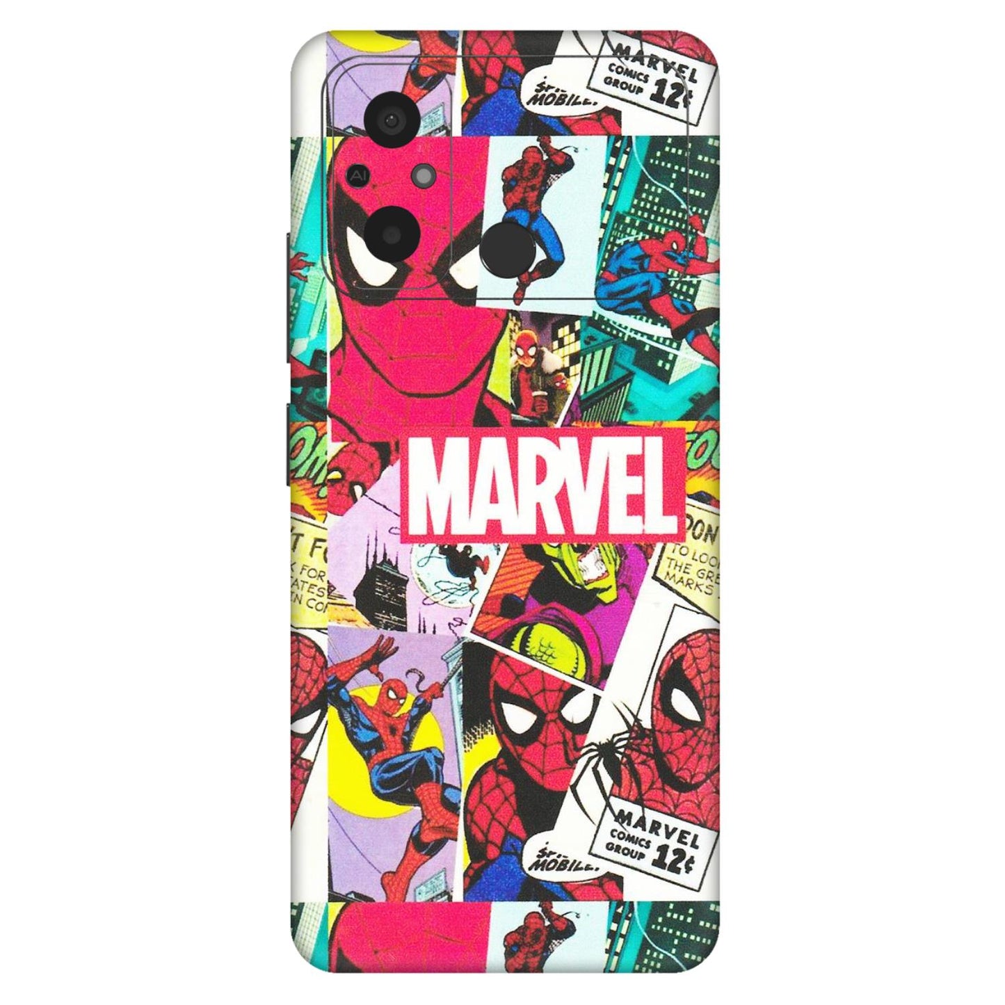 POCO Phone Skins (All Models) - Marvel Comic Spiderman Grafitti - Matte Finish (M-72) Poco C55