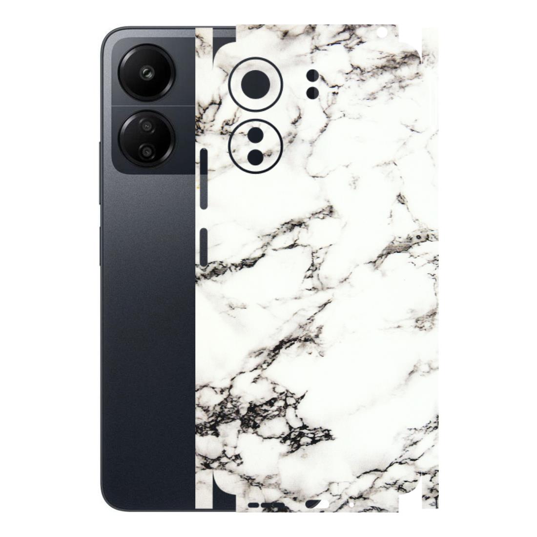 POCO Phone Skins (All Models) - Black and White Marble Texture - 3D Embossed Finish (L-124) Poco C65