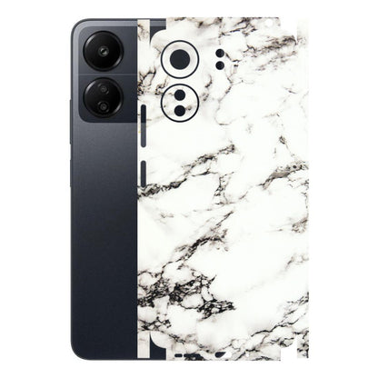 POCO Phone Skins (All Models) - Black and White Marble Texture - 3D Embossed Finish (L-124) Poco C65