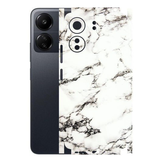 POCO Phone Skins (All Models) - Black and White Marble Texture - 3D Embossed Finish (L-124) Poco C65