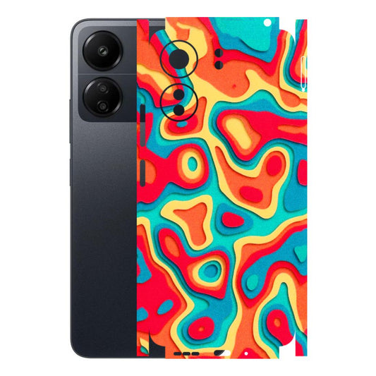 POCO Phone Skins (All Models) - Abstract Swirl - 3D Embossed Finish (L-150) Poco C65