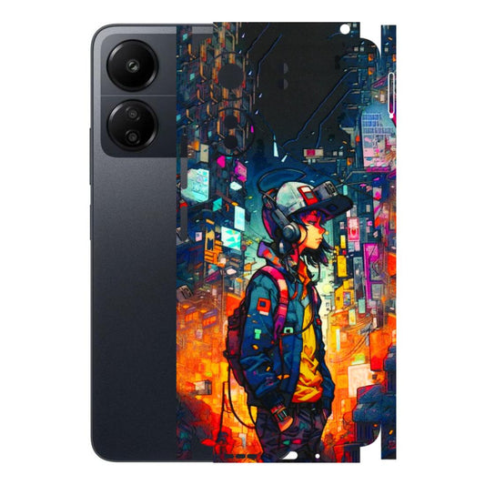 POCO Phone Skins (All Models) - Street Anime Guy - 3D Embossed Finish (L-158) Poco C65