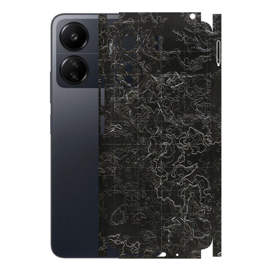 POCO Phone Skins (All Models) - Black map Texture - 3D Embossed Finish (L-201) Poco C65