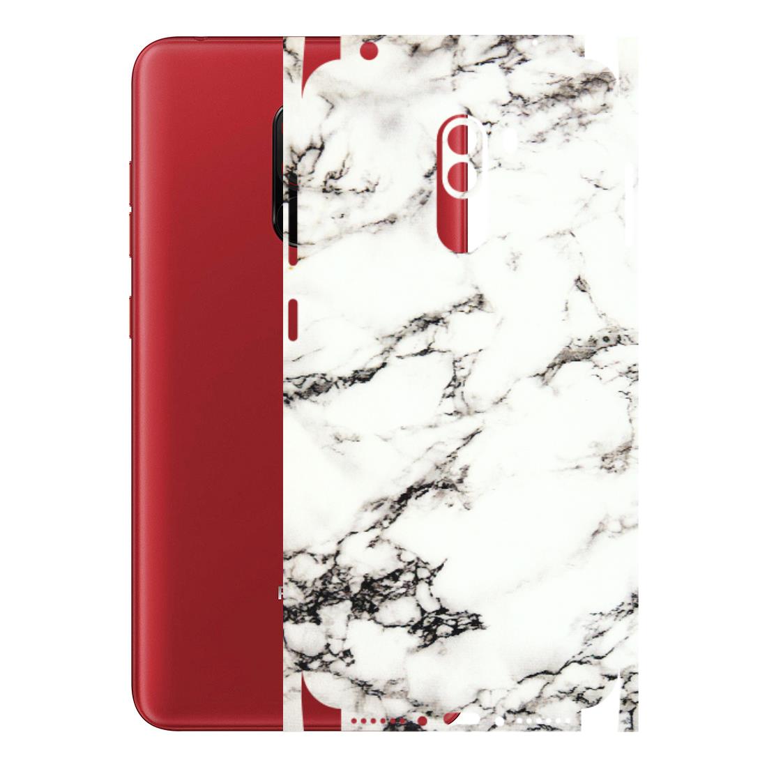 POCO Phone Skins (All Models) - Black and White Marble Texture - 3D Embossed Finish (L-124) Poco F1