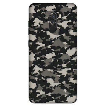 POCO Phone Skins (All Models) - Black/Grey Camoflaunge - 3D Embossed Finish (L-142) Poco F1