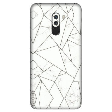 POCO Phone Skins (All Models) - Luxury White Marble Effect - 3D Embossed Finish (L-168) Poco F1