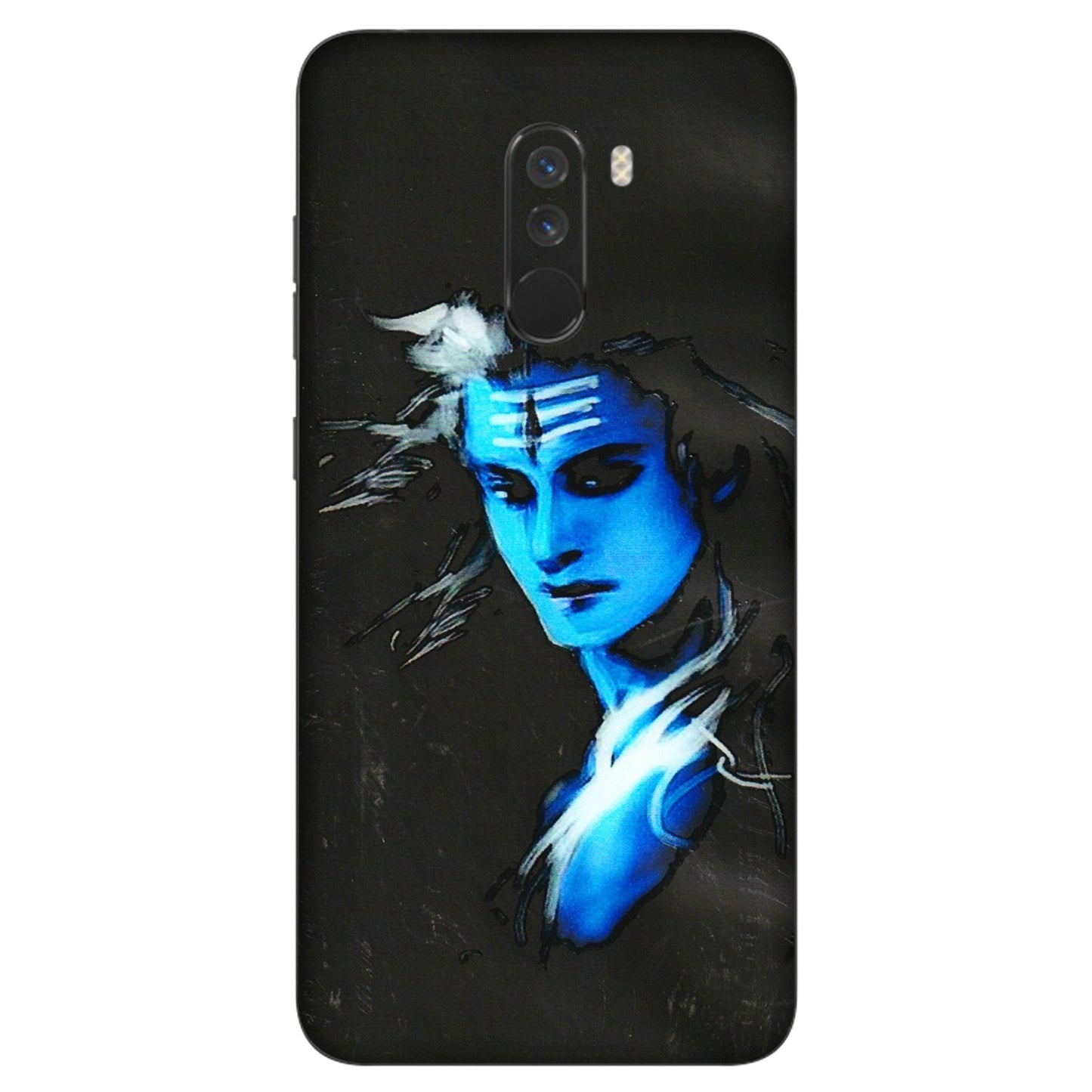 POCO Phone Skins (All Models) - Har Har Mahadev Blue/Black - 3D Embossed Finish (L-185) Poco F1