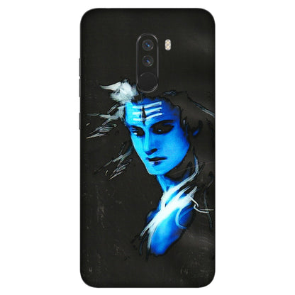 POCO Phone Skins (All Models) - Har Har Mahadev Blue/Black - 3D Embossed Finish (L-185) Poco F1