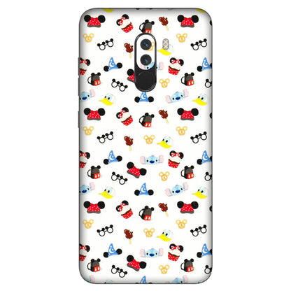 POCO Phone Skins (All Models) - Minnie Mouse & Donald Doodles s - 3D Embossed Finish (L-194) Poco F1